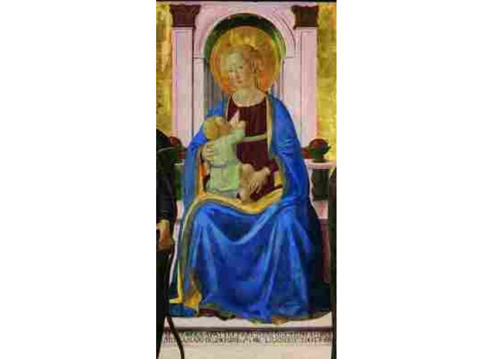 Cosimo Rosselli, "Madonna con Bambino in trono e quattro santi" (part.)